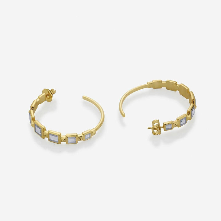 Gold Hoop Earring for Women by Isharya | Modern Indian Jewellery