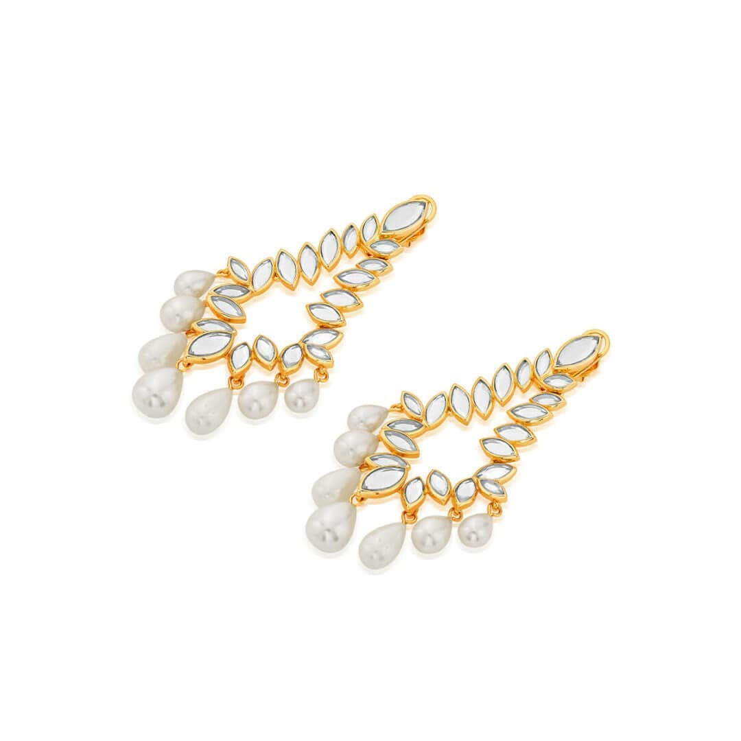 Mirror Chandelier Earring for Women by Isharya | Modern Indian Jewellery