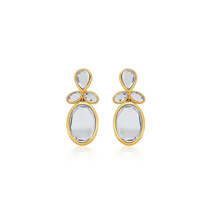 White Drop Earring for Women by Isharya | Modern Indian Jewellery