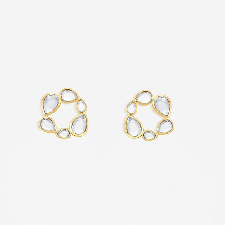 Mirrors on the Move Stud Earrings for Women by Isharya | Modern Indian Jewellery