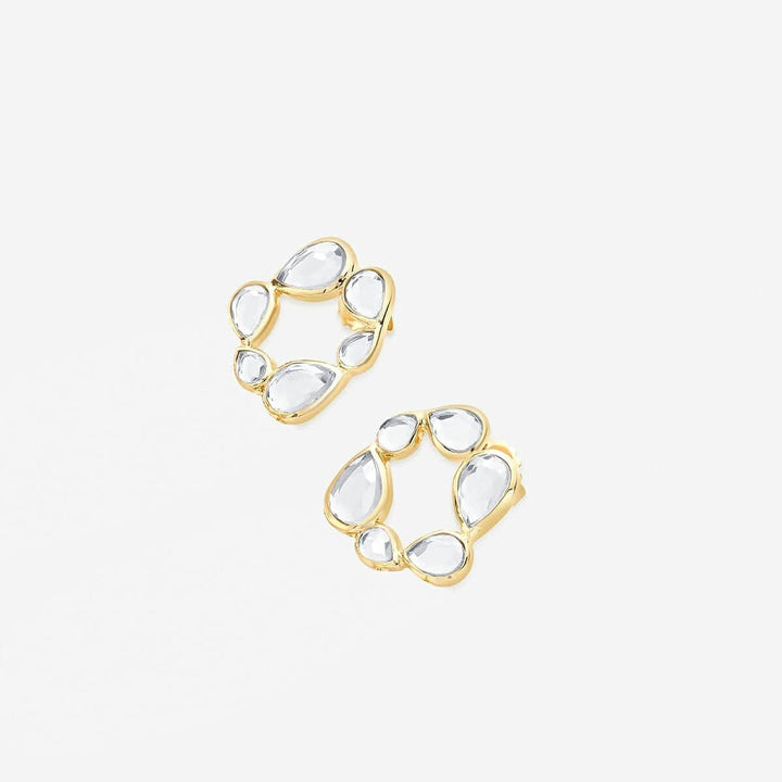 Mirrors on the Move Stud Earrings for Women by Isharya | Modern Indian Jewellery