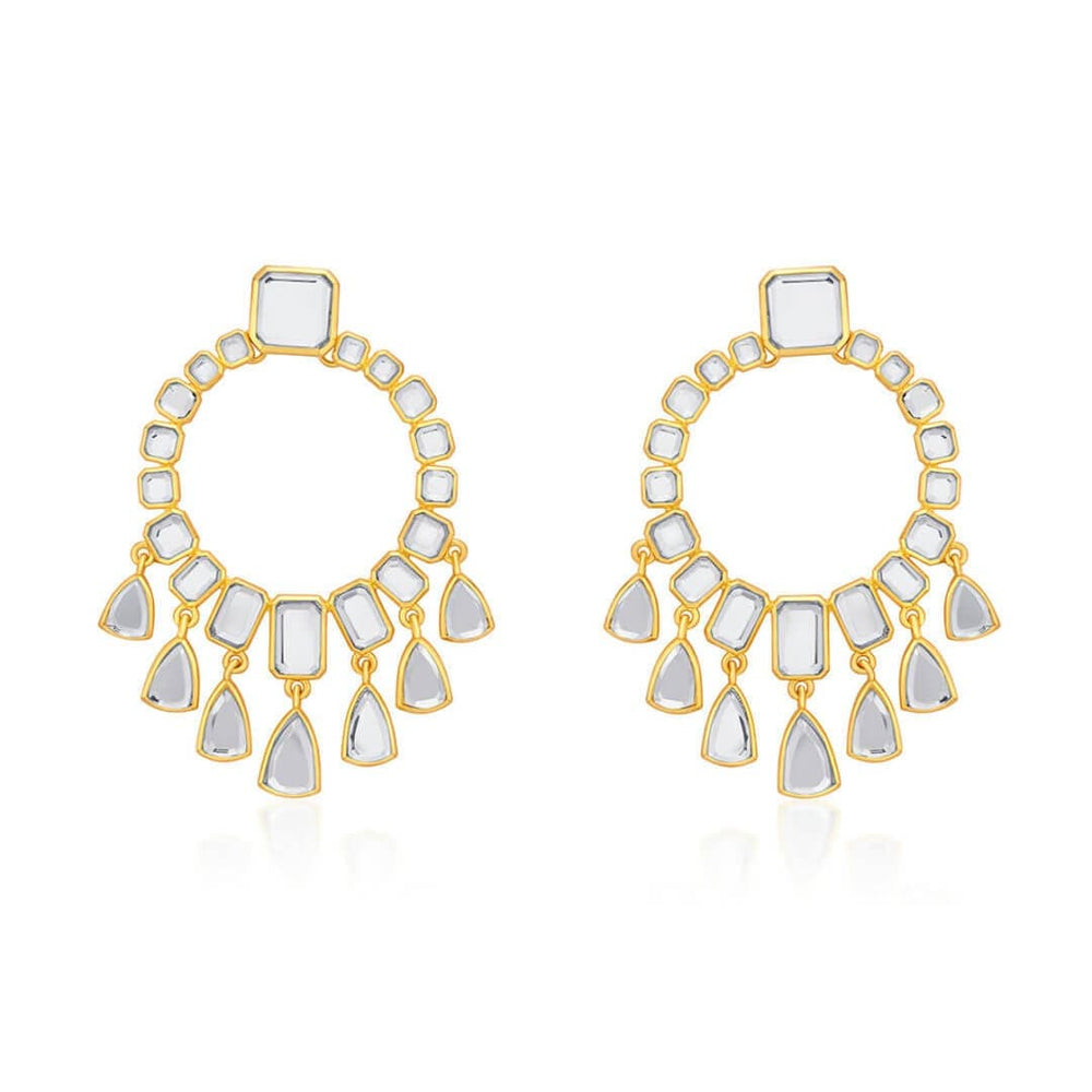 White Drop Earring for Women by Isharya | Modern Indian Jewellery