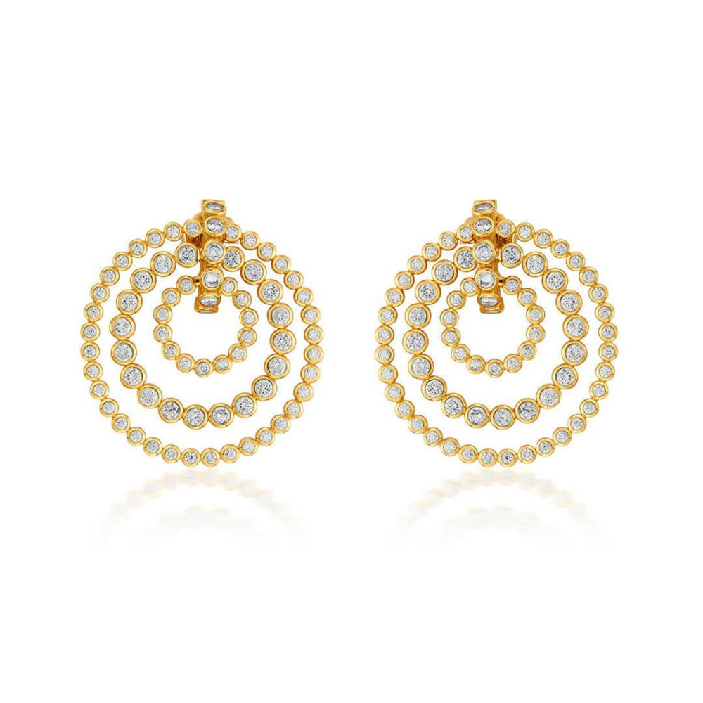 White Stud Earring for Women by Isharya | Modern Indian Jewellery