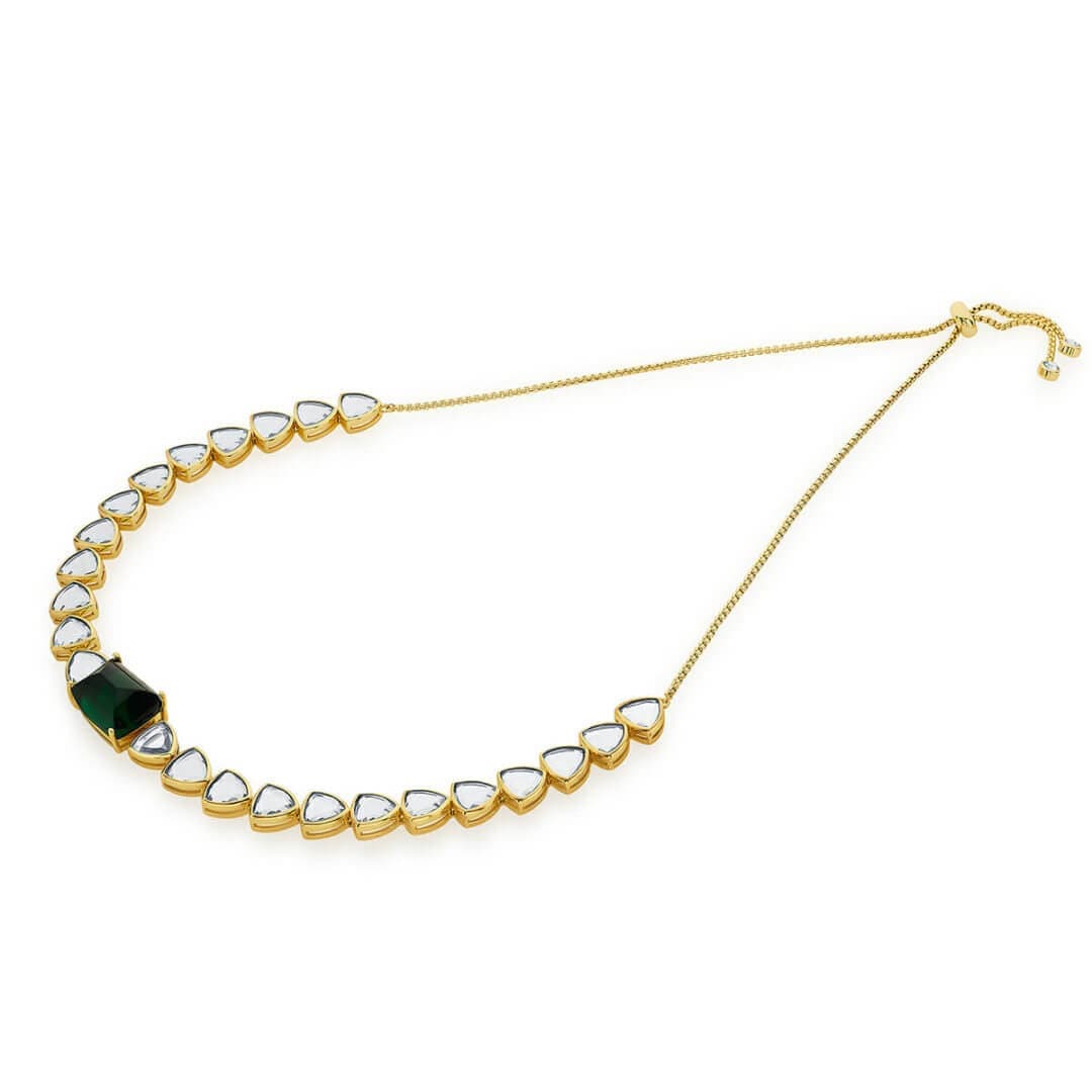 Nazm Mirror & CZ Choker - Isharya | Modern Indian Jewelry