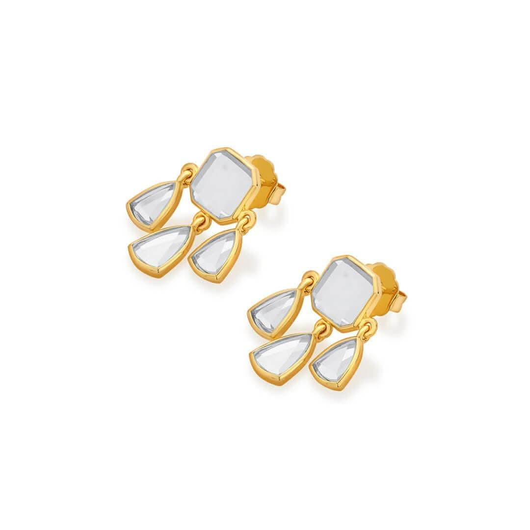 Yellow Stud Earring for Women by Isharya | Modern Indian Jewellery