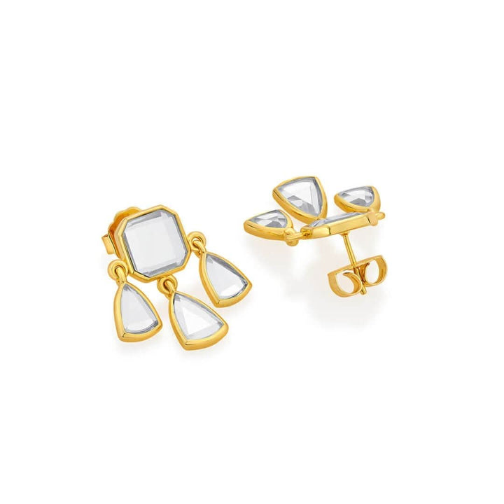 Yellow Stud Earring for Women by Isharya | Modern Indian Jewellery