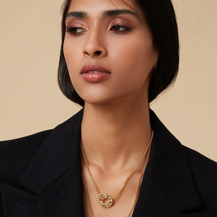 Mirror Layered Necklace for Women by Isharya | Modern Indian Jewellery