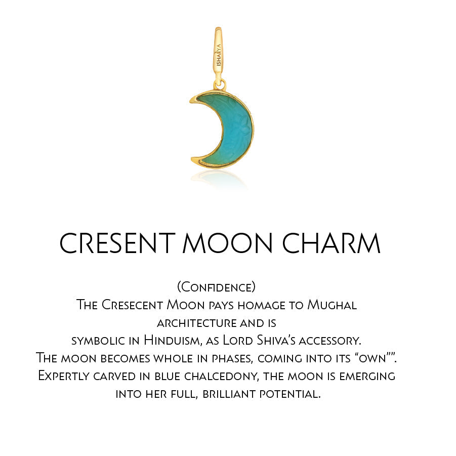 Crescent Moon Charm - Isharya | Modern Indian Jewelry