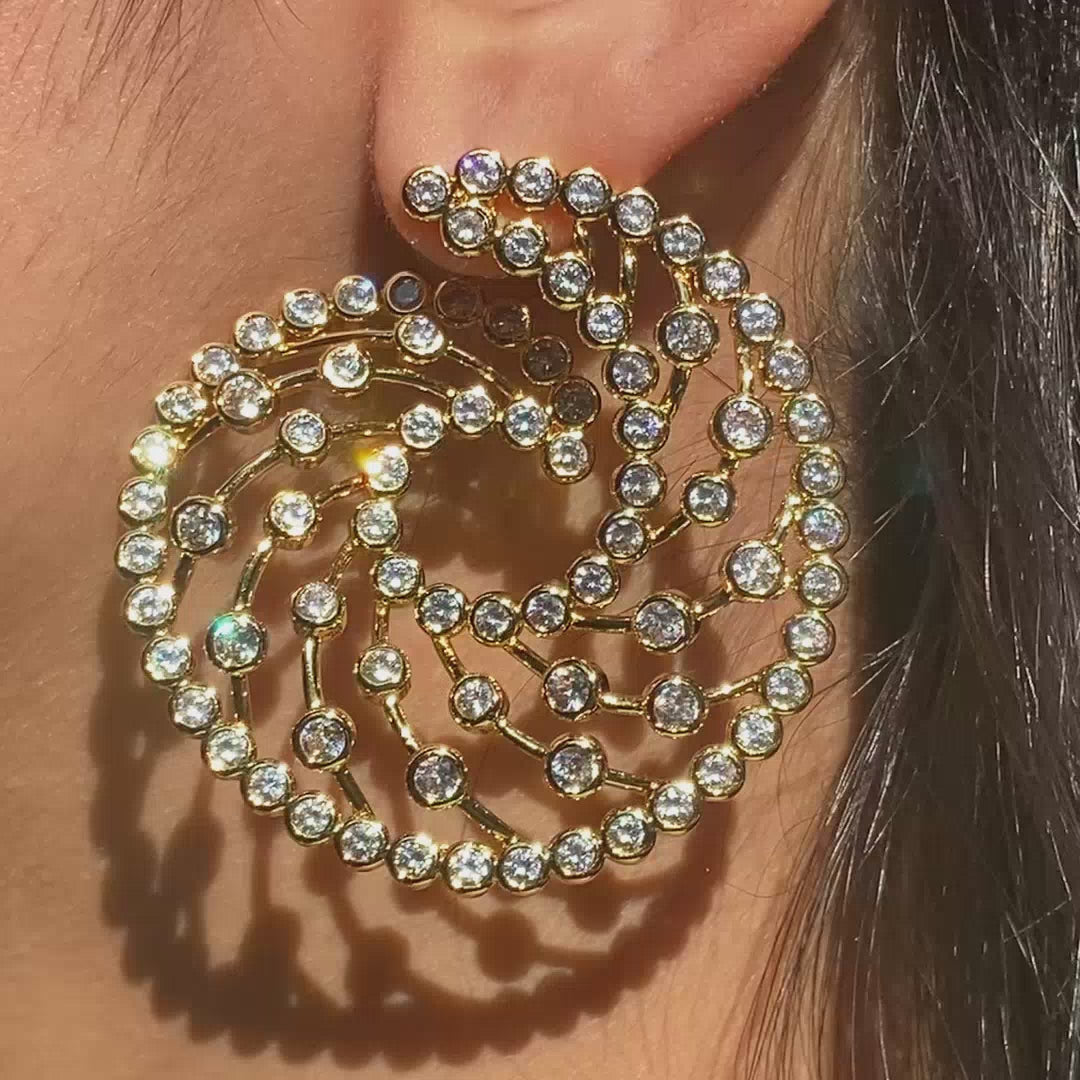Amara Lattice Swirl Earrings