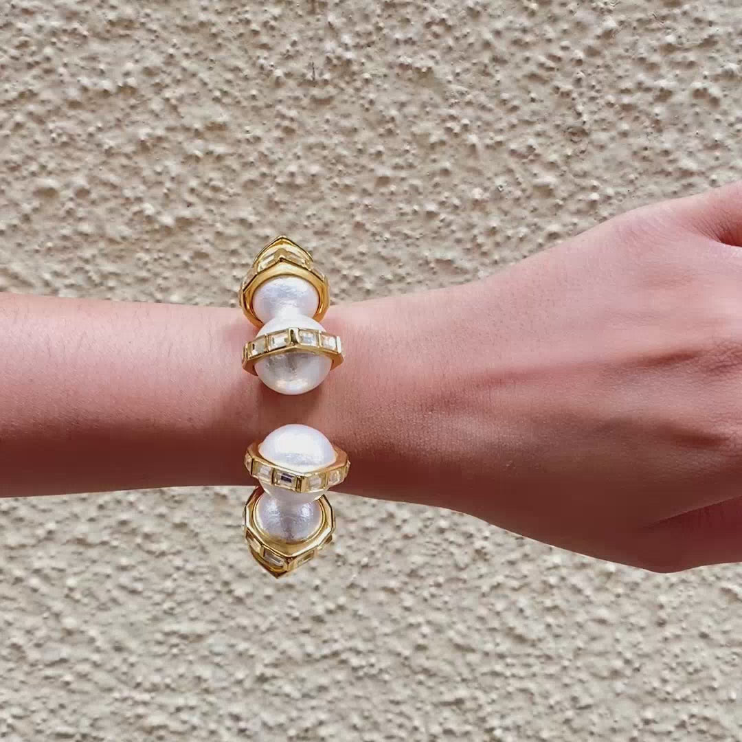 Amina Mirror Pearl Cuff