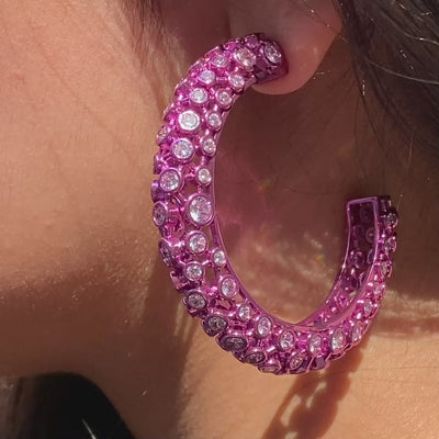 Rani Pink Mesh Earrings
