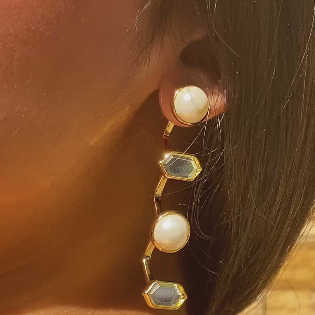 Amara Mirror Cupola Earrings