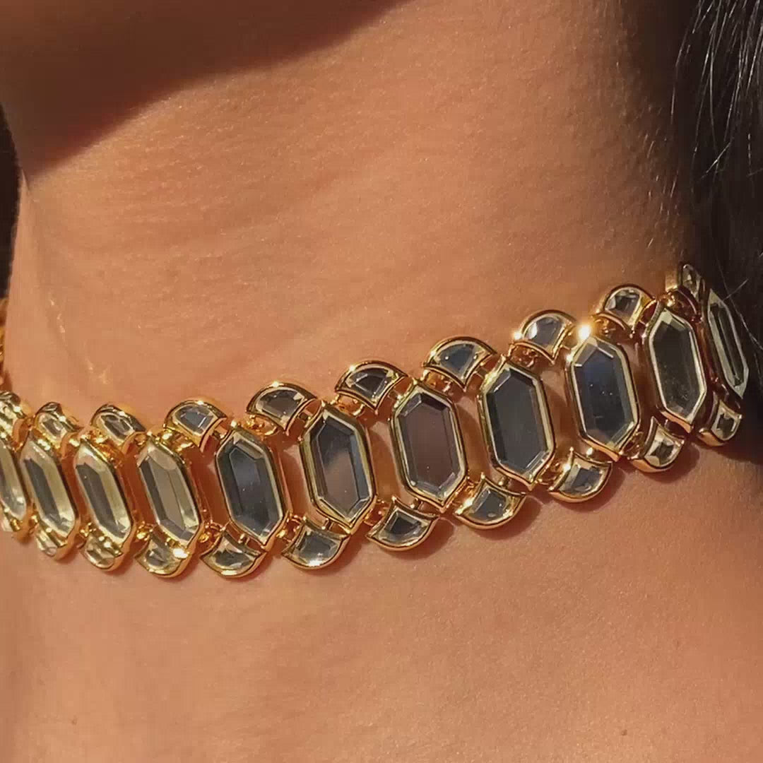 Amara Mirror Choker Necklace