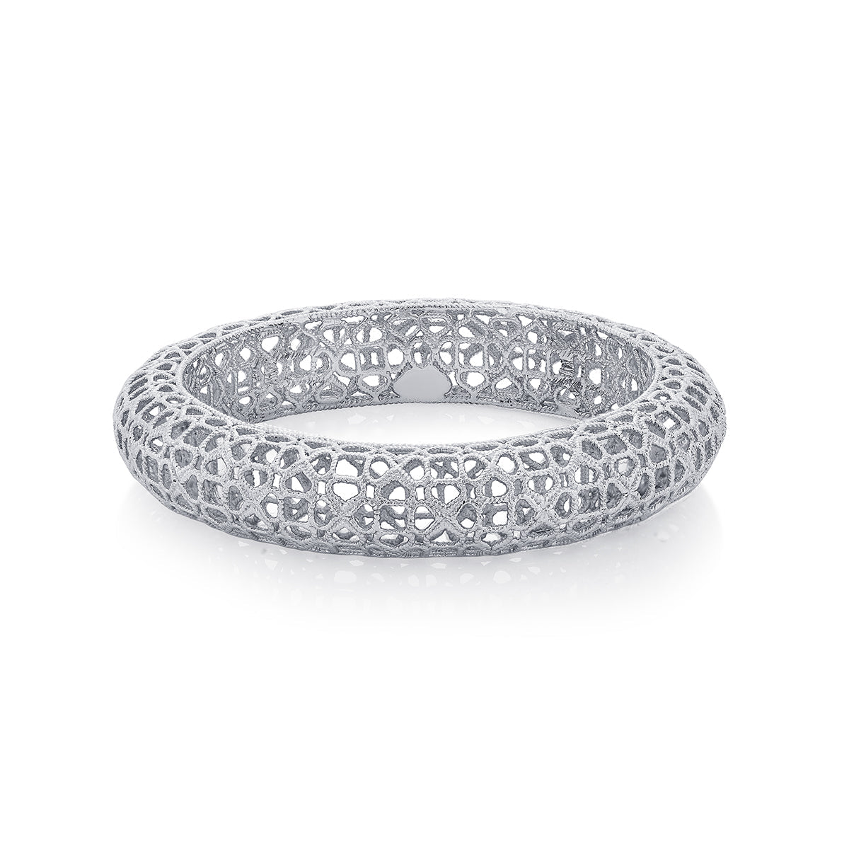 Temple Muse Filligree Bangle Silver - Isharya | Modern Indian Jewelry