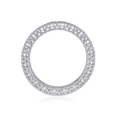 Temple Muse Filligree Bangle Silver - Isharya | Modern Indian Jewelry