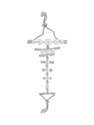Crystal Pearl Hand Harness - Isharya | Modern Indian Jewelry