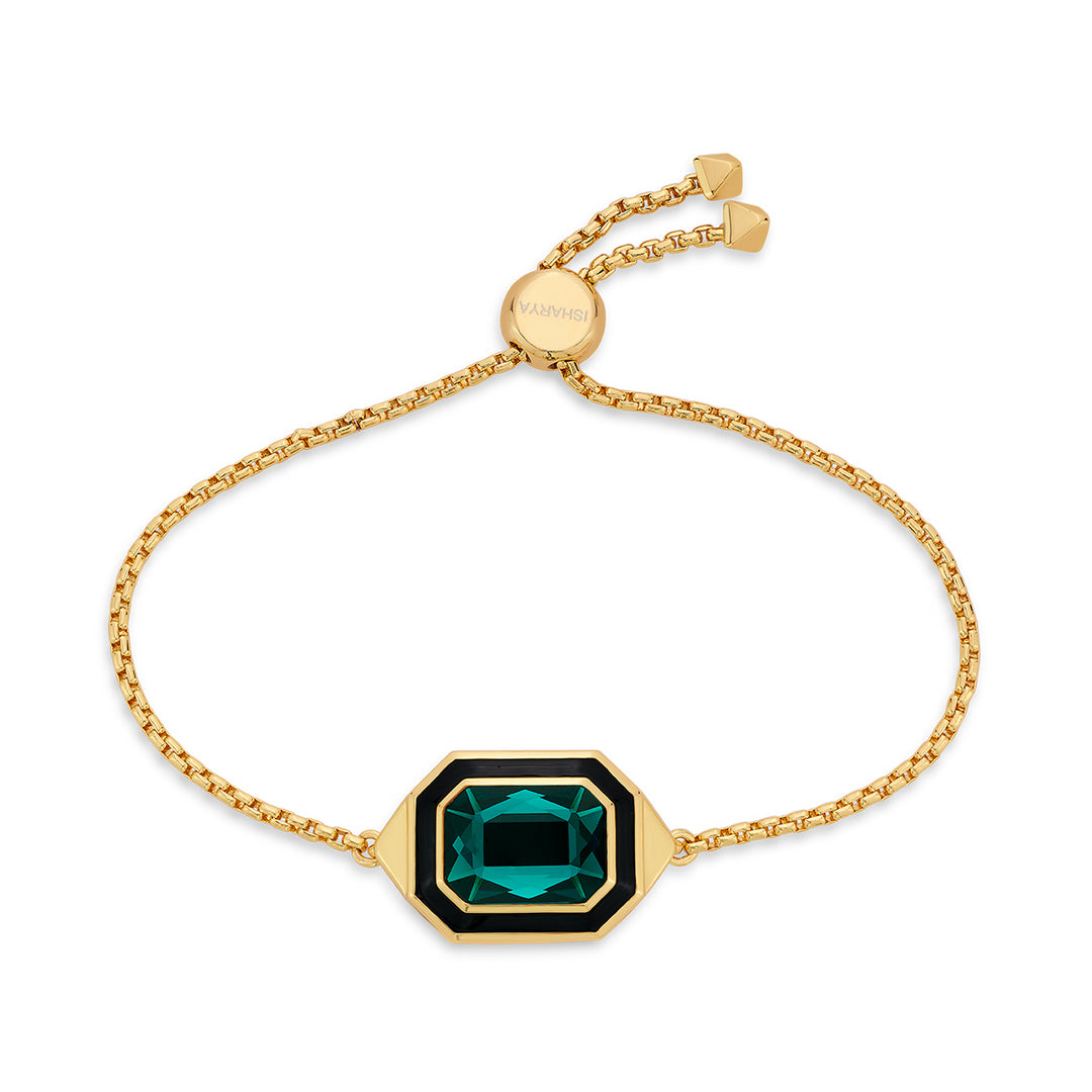 B-dazzle Green Crystal Enamel Bracelet