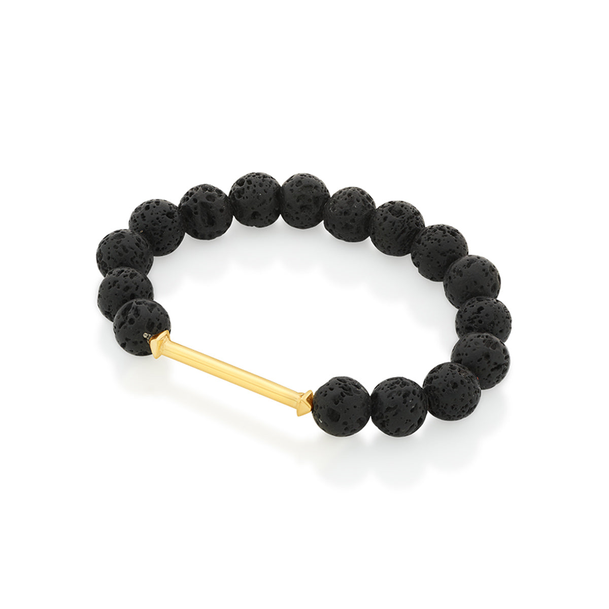 Black Lava Bead Bracelet
