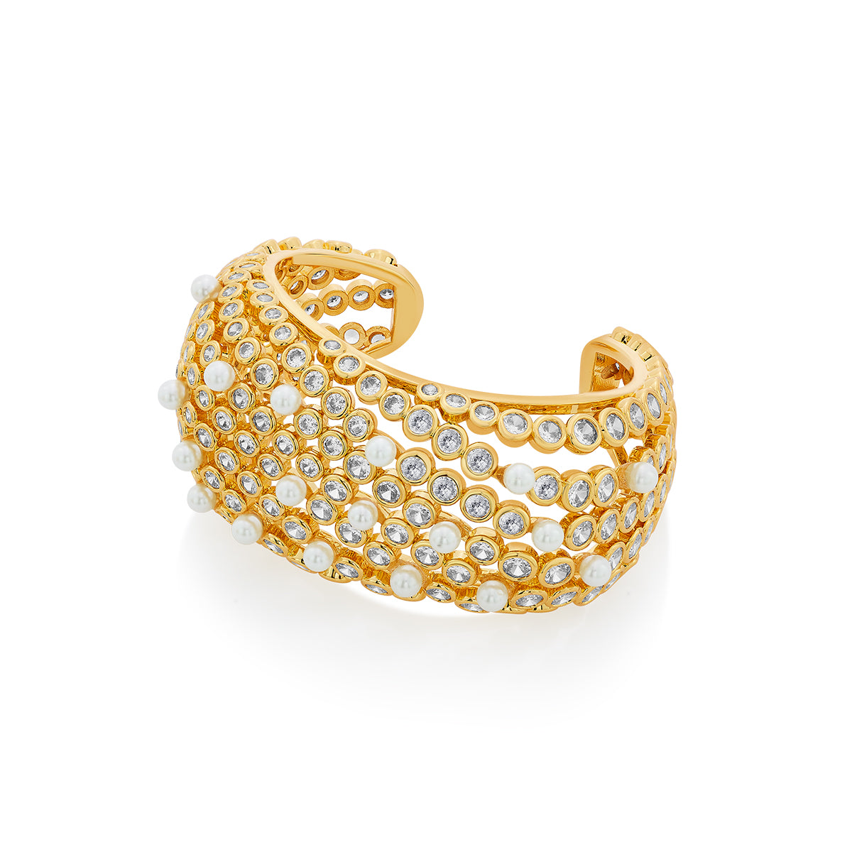 Amara CZ Pearl Statement Cuff