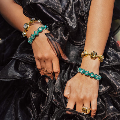 B-dazzle Green Crystal Bracelet
