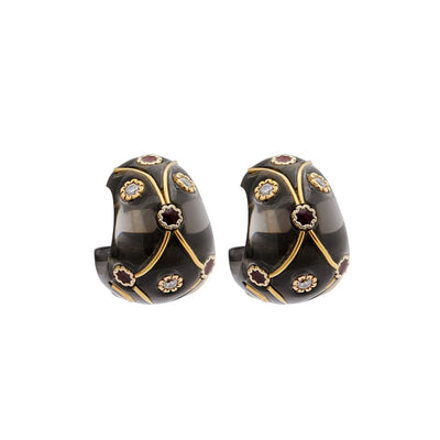 Resin Jaali Earrings - Isharya | Modern Indian Jewelry
