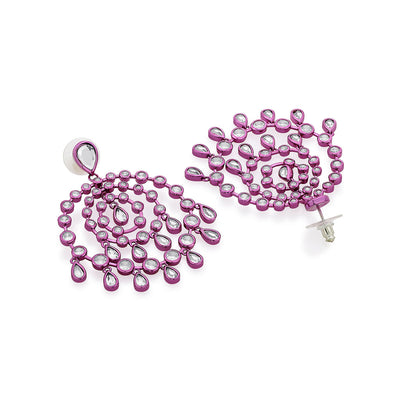 Rani Pink Chandelier Earrings - Isharya | Modern Indian Jewelry