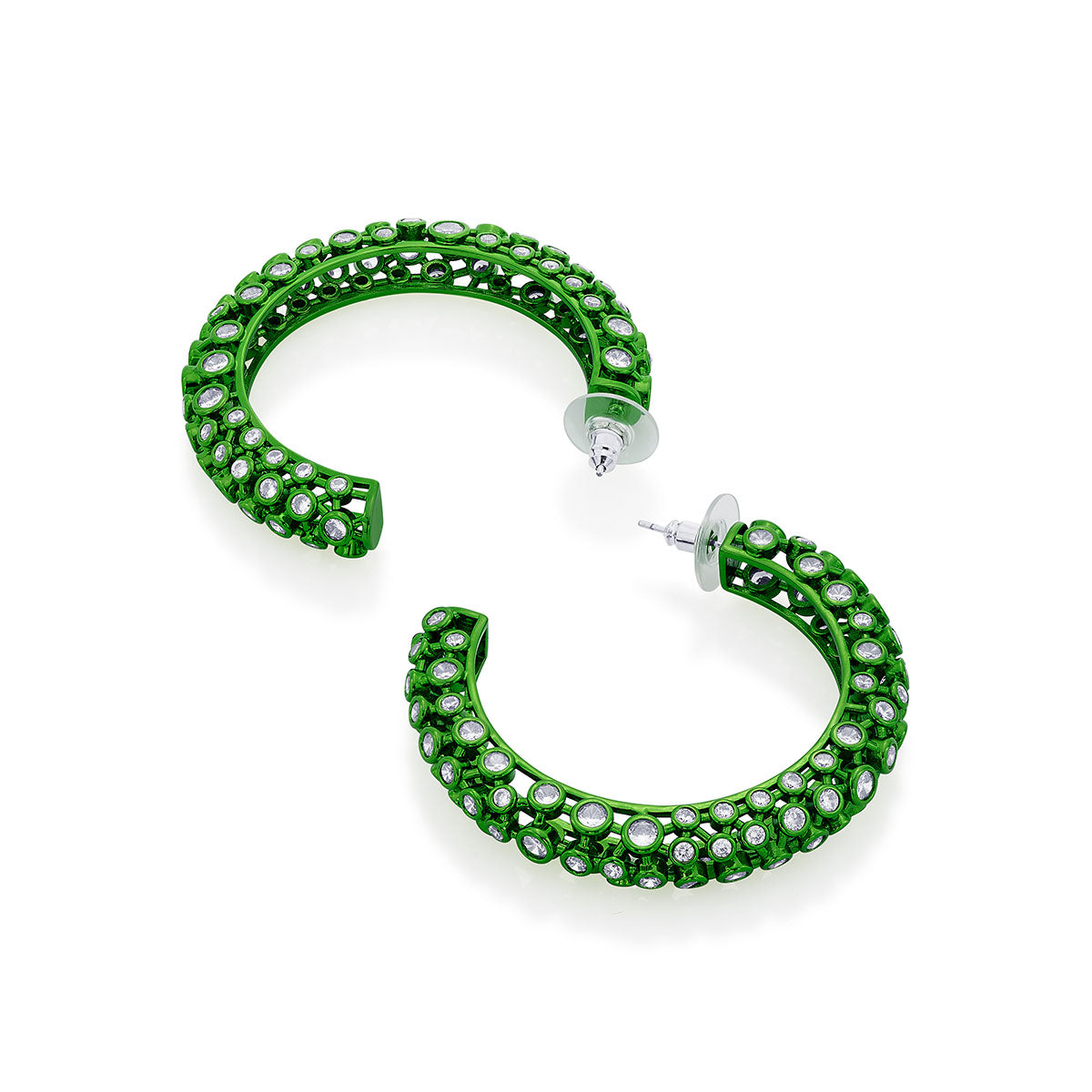 Parakeet Green Mesh Earrings - Isharya | Modern Indian Jewelry
