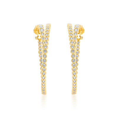 Aura Gold Swirl Hoop Earrings - Isharya | Modern Indian Jewelry
