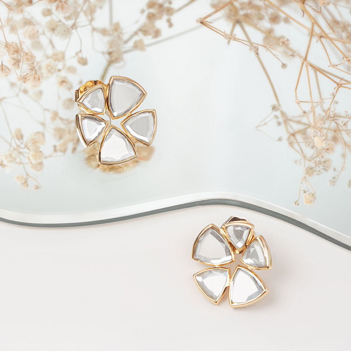 Inayat Statement Mirror Studs