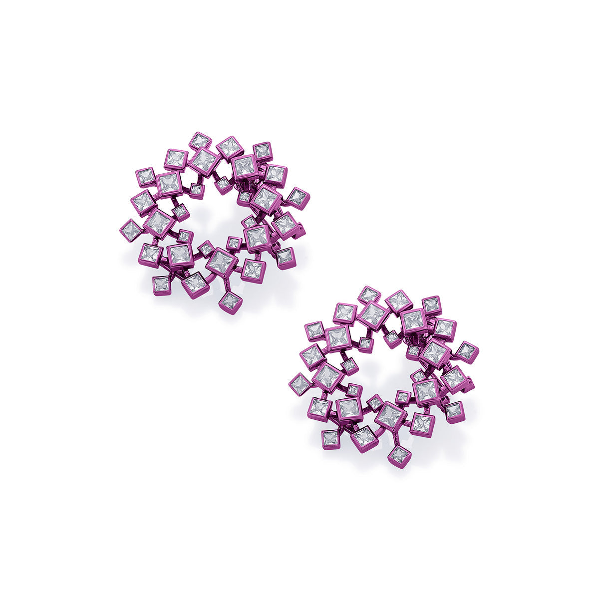 Rani Pink Halo Earrings - Isharya | Modern Indian Jewelry