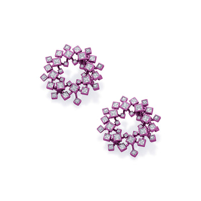 Rani Pink Halo Earrings - Isharya | Modern Indian Jewelry