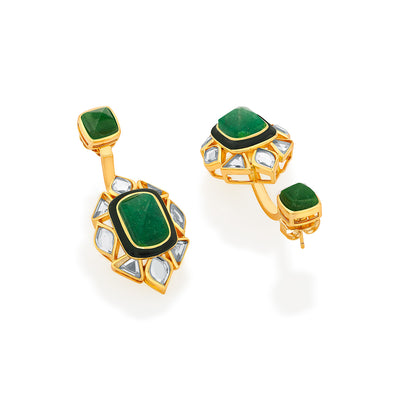 Begum Haute Evergreen Duplet Earrings