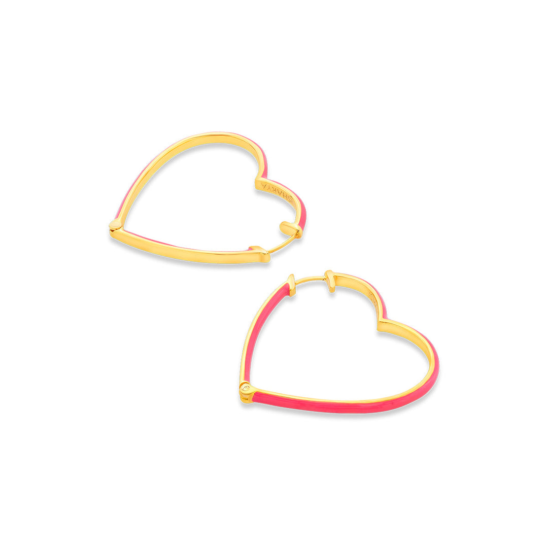 Heart Retro Earrings - Isharya | Modern Indian Jewelry