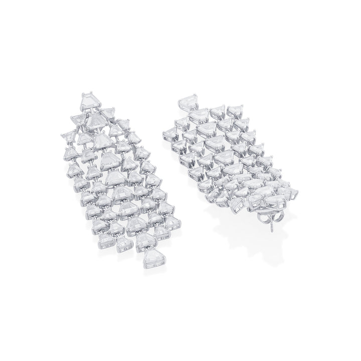 Bahamas 925 Silver Waterfall Earrings - Isharya | Modern Indian Jewelry