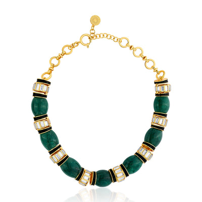 Zeenat Green Quartz Necklace