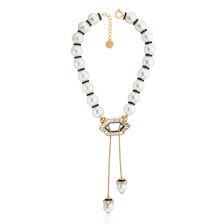 Amara Pearl String Choker Necklace