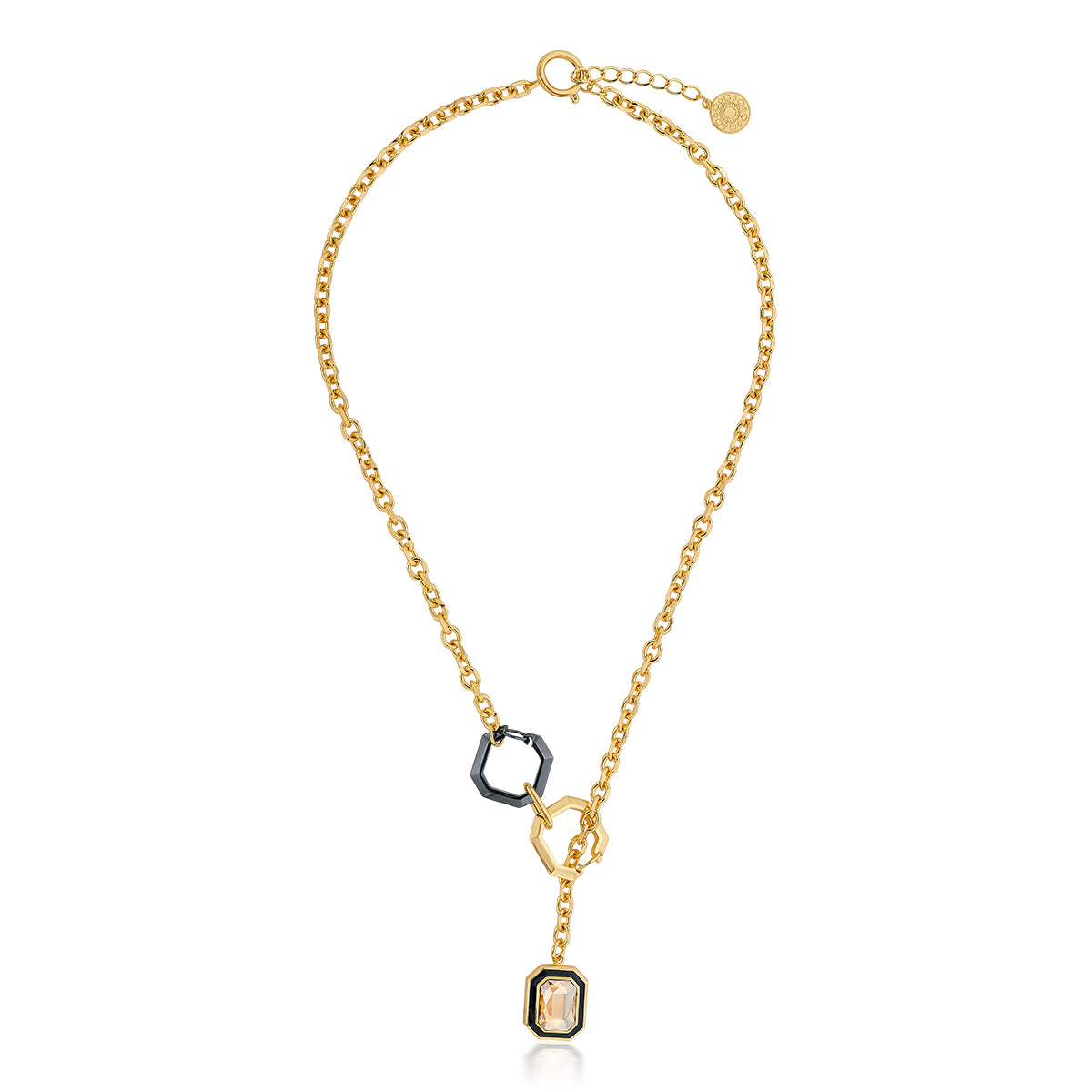 Bling Link Lock Crystal Necklace