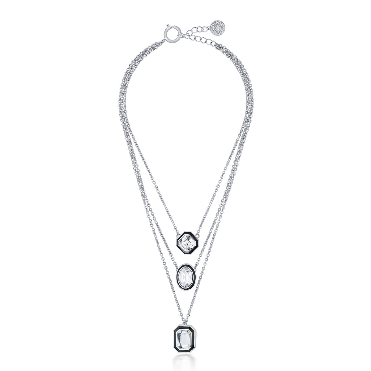 Bougie Crystal Layered Necklace