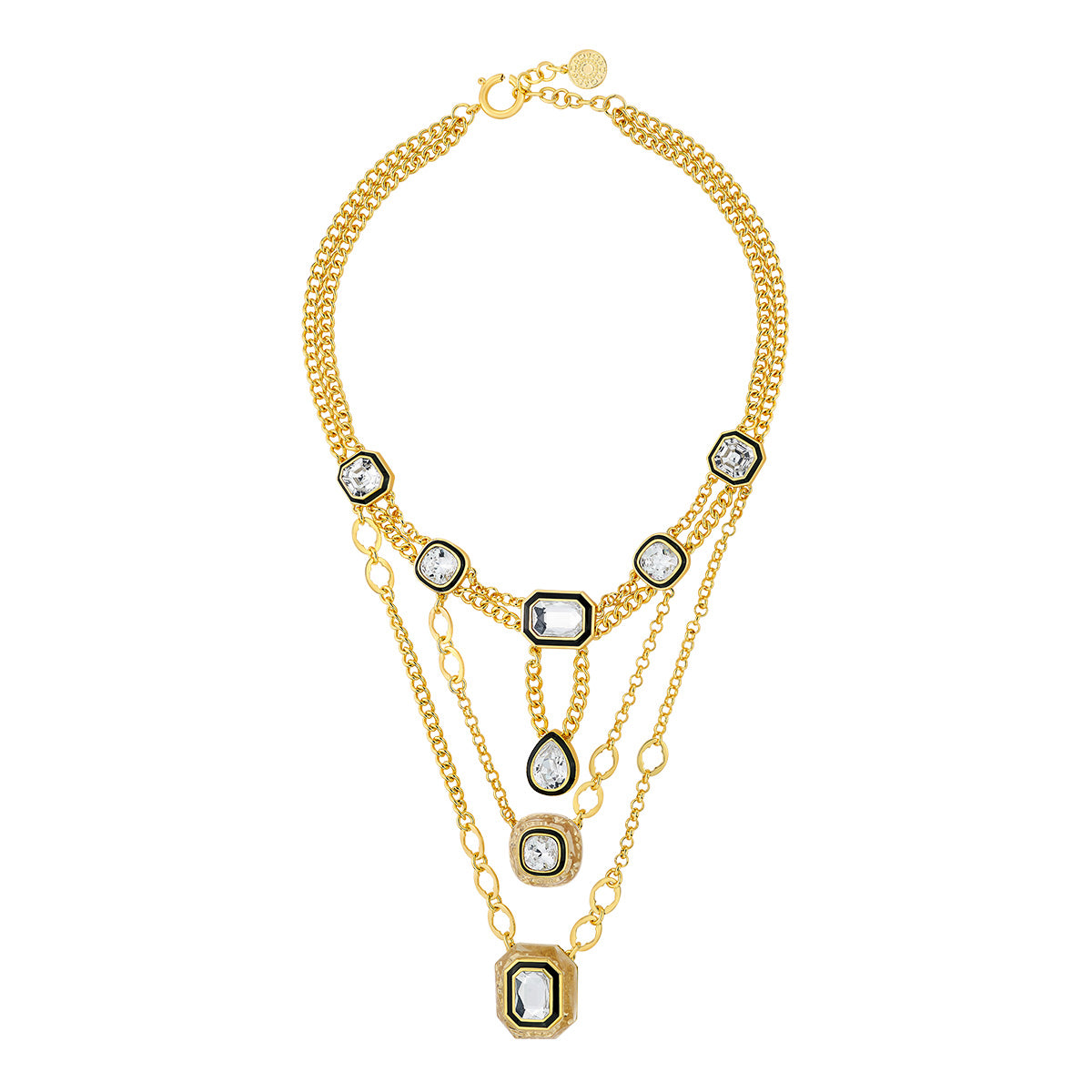 Bougie Infinity Cut Crystal Statement  Necklace