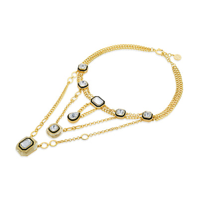 Bougie Infinity Cut Crystal Statement  Necklace