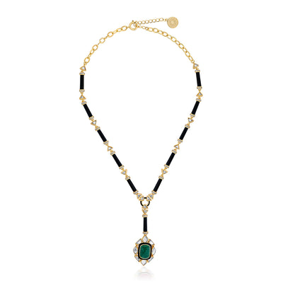 Begum Haute Evergreen Drop Necklace