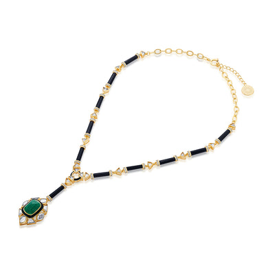 Begum Haute Evergreen Drop Necklace
