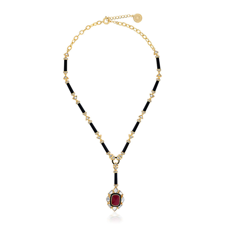 Begum Haute Pink Drop Necklace
