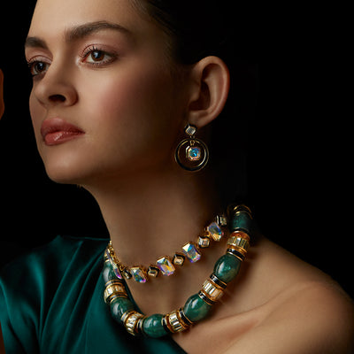 Zeenat Green Quartz Necklace