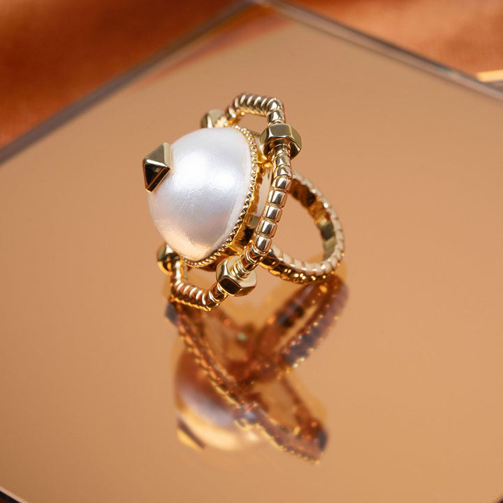 Cox Pearl Ring - Isharya | Modern Indian Jewelry