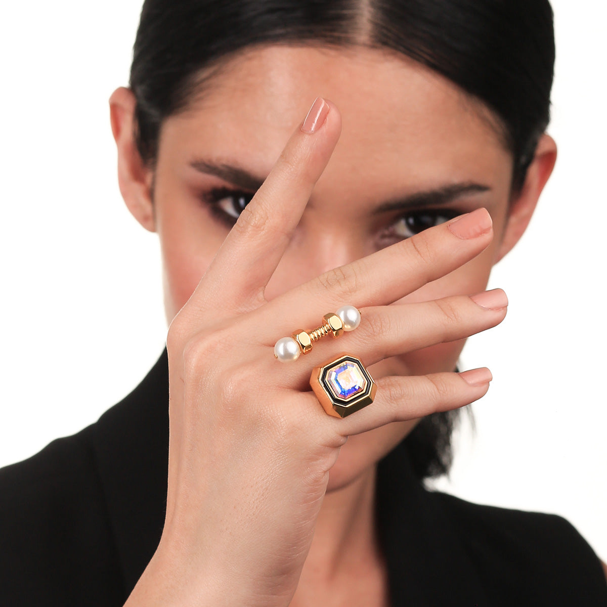 Coppola Pearl & Abalone Open Ring