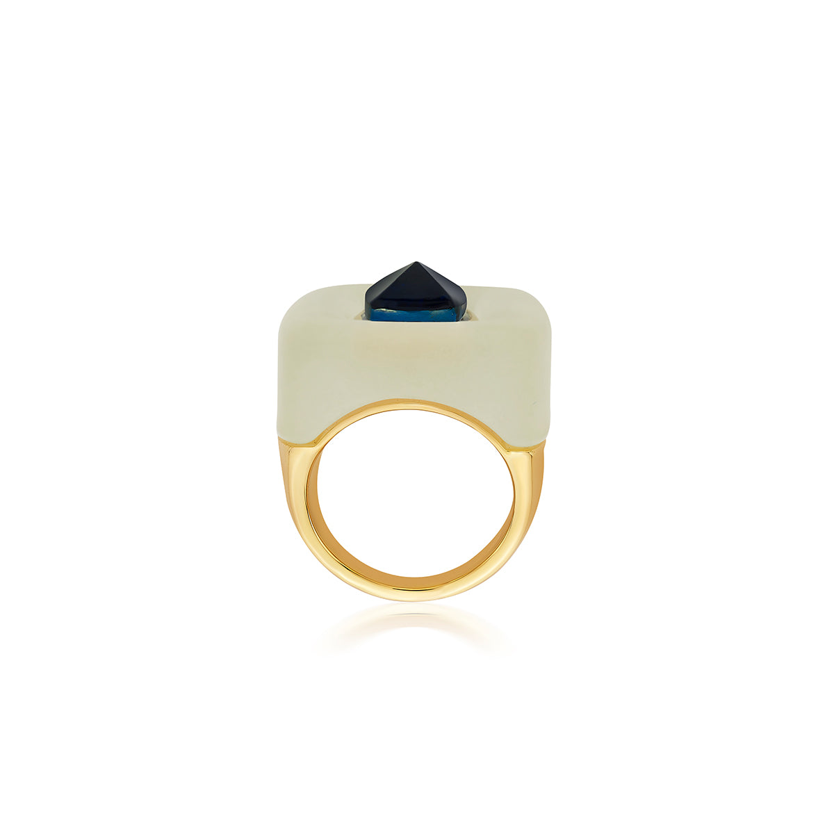 Bather Blue Sapphire Doublet Ring - Isharya | Modern Indian Jewelry