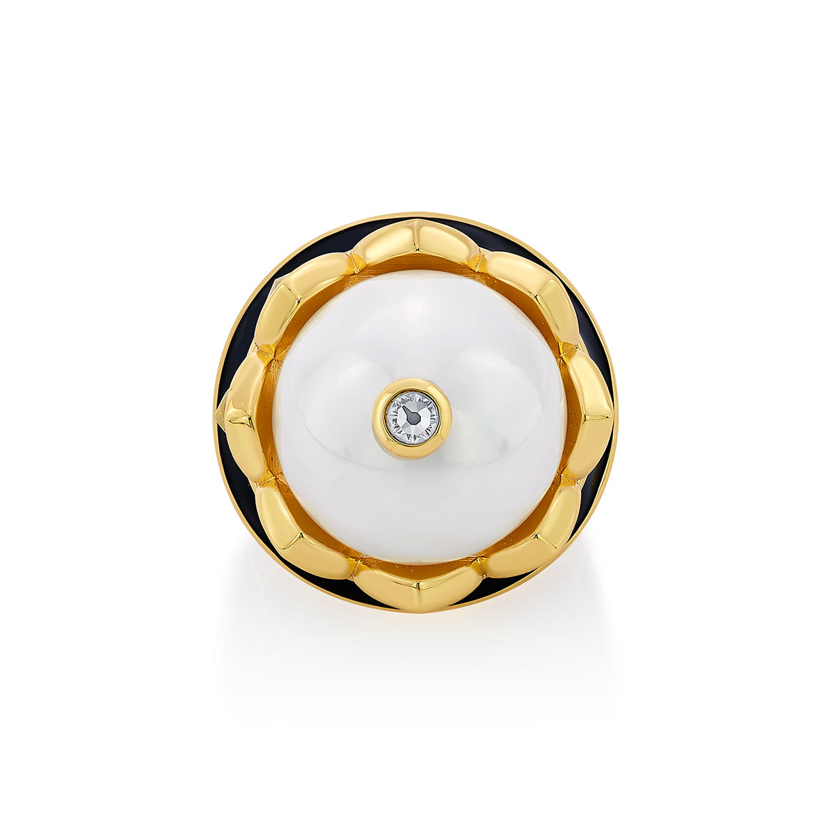 Amina Pearl Dome Ring - Isharya | Modern Indian Jewelry