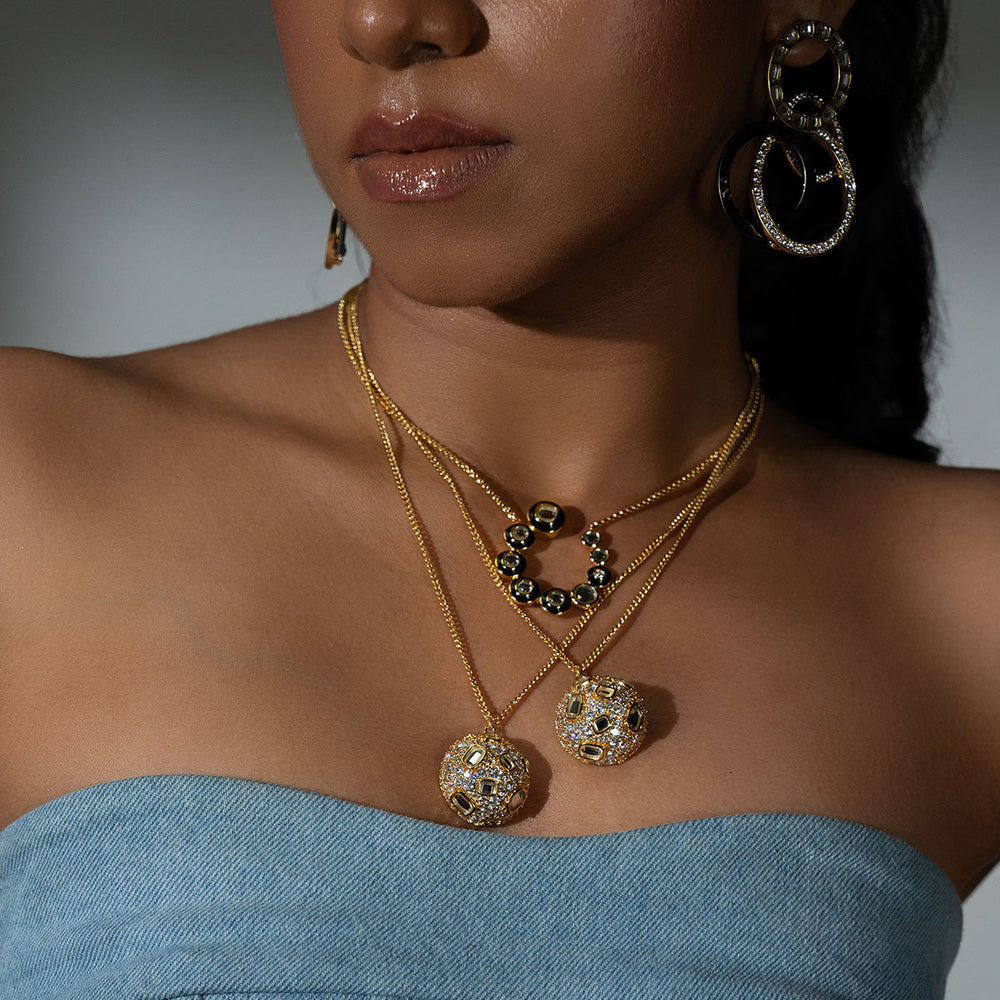 Stan Locket Necklace - Isharya | Modern Indian Jewelry