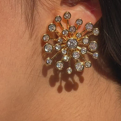 Aura Gold Starburst Earrings